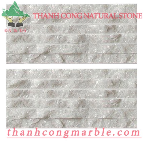Crystal White Marble Chiseled Tile 01