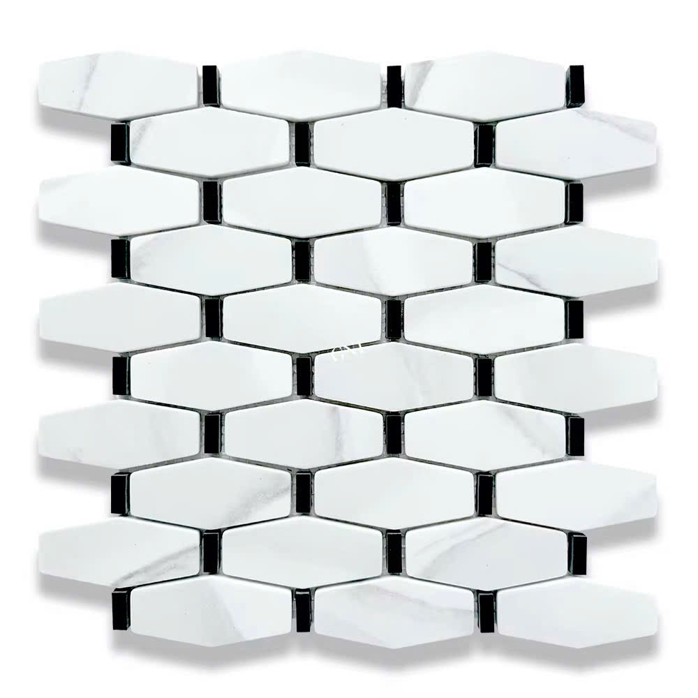 White Stone Mosaic Tiles 02