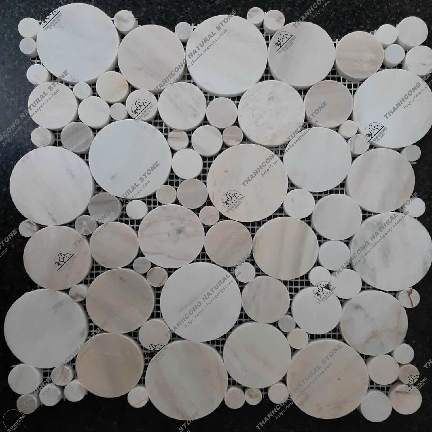 Wooden Vein White Mosaic Tiles